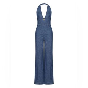 Valentino Women's Chambray Denim Jumpsuit - IT 38/US 4